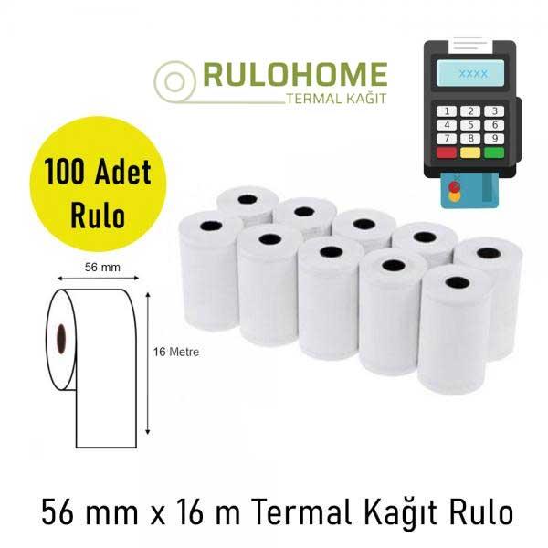 56x16 Pos Rulosu 10 paket - 100 Rulo