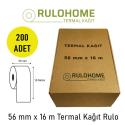 56x16 Pos Rulosu Koli 200 Rulo