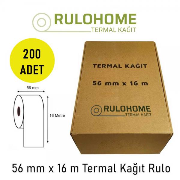 56x16 Pos Rulosu Koli 200 Rulo