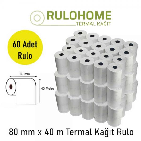 80x40 Adisyon Rulosu Koli 60 Adet Rulo